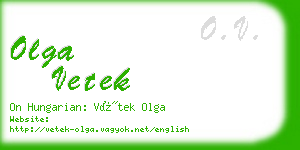 olga vetek business card